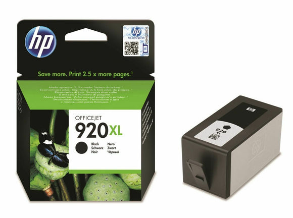 Genuine HP 920XL, High Capacity Black High Capacity Ink Cartridge, CD975, CD975AE