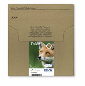 Genuine Epson T1285 Fox Multipack DuraBrite Ultra Ink Cartridges, C13T12854511