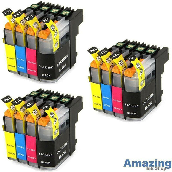 12 Compatible Ink Cartridges For Brother LC-223VALBP LC-223VALBP, NON-OEM