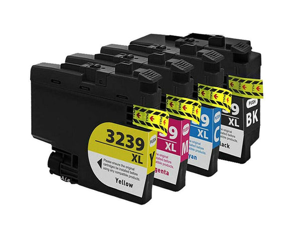 4 Compatible Ink Cartridges Replaces For Brother LC3239XLBK LC3239XLC LC3239XLM LC3239XLY