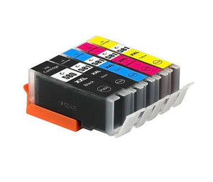 5 Compatible Ink Cartridges, For Canon PGI-580XXLBK, CLI-581XXLBKCMY, NON-OEM