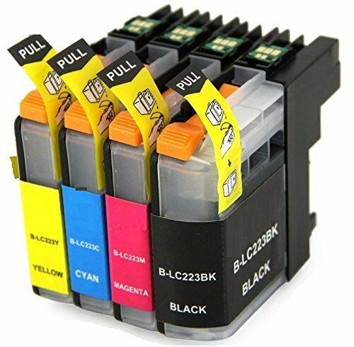 4 Compatible Ink Cartridges Replaces For Brother LC221VALBP LC223VALBP, NON-OEM