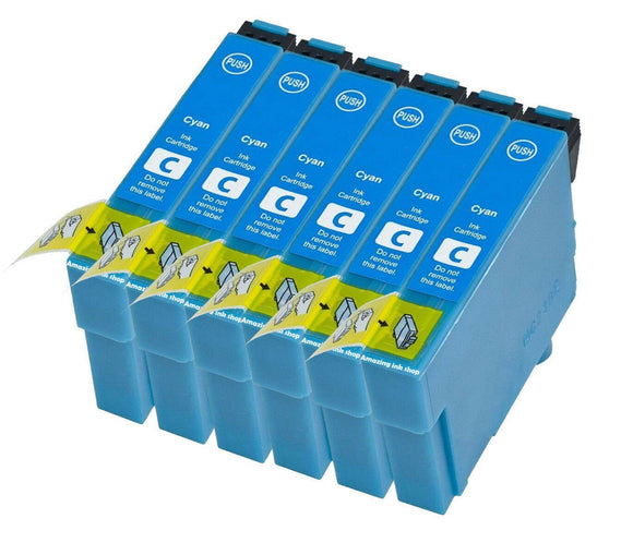 6 Compatible Ink Cartridges Replace Replaces For Epson T0482 TO482 C13T04824010 NON-OEM