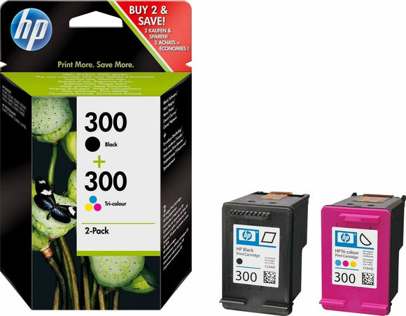 HP 300, Black & Colour Ink Cartridges, CC640EE, CC643EE, CN637EE