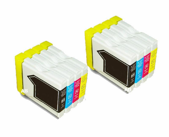 8 Compatible Ink Cartridge, For Brother LC1000BK, LC1000C, LC1000M, LC1000Y NON-OEM