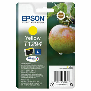Genuine Epson T1294, Durabrite Apple Yellow Ink jet Printer Cartridge, C13T12944012