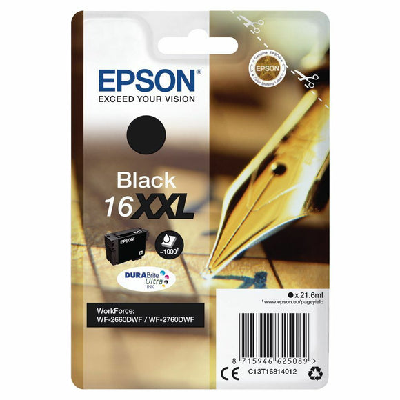 Epson 16XXL Pen and Crossword Extra High Capacity Black Ink Cartridge, T1681