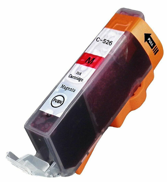 1 Magenta Compatible 526M, Ink Cartridge, Replaces For Canon CLI-526M, NON-OEM