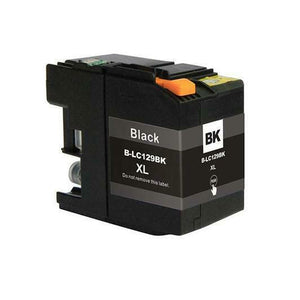 1 Black Compatible Ink Cartridge, Replaces Replaces For Brother LC-129XLBK NON-OEM