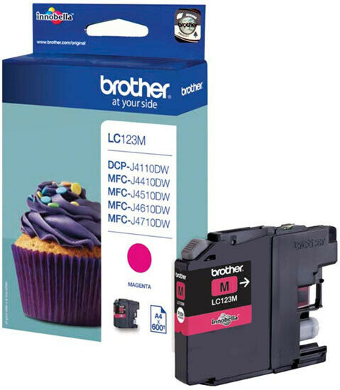 Genuine Brother LC123, Magenta Ink Cartridge, LC123M, LC-123M