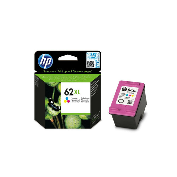 Genuine HP 62XL, Tri-Colour High Capacity Ink Cartridge, C2P07AE