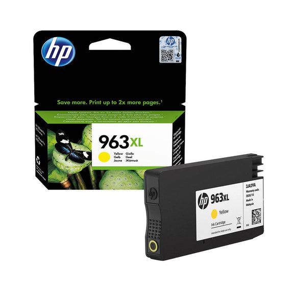 Genuine HP 963XL, High Capacity Yellow Ink Cartridge, 3JA29AE