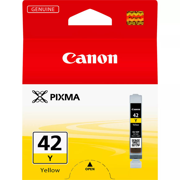 Genuine Canon CLI42Y, Yellow Ink Cartridge, CLI-42Y, 6387B001