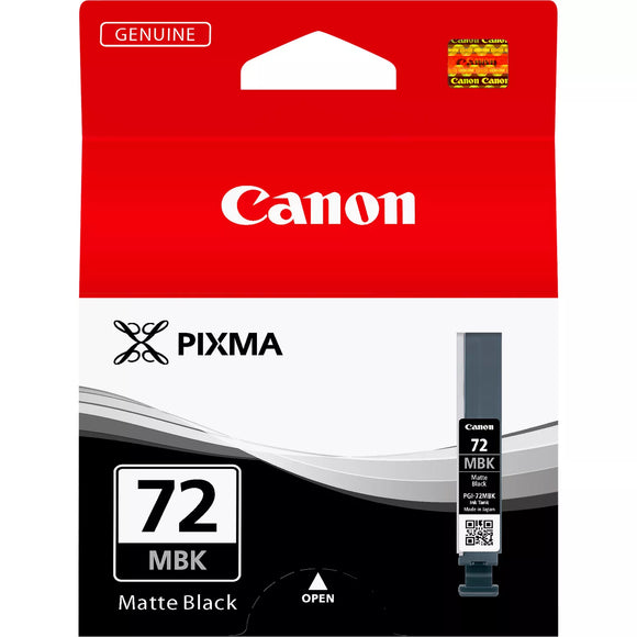Genuine Canon PGI72MBK Matte Black Ink Cartridge, PGI-72MBK, 6402B001