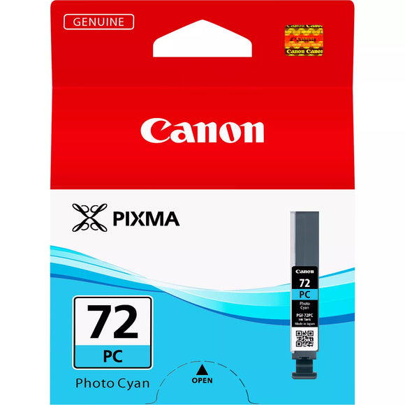 Genuine Canon PGI72PC Photo Cyan Ink Cartridge, PGI-72PC, 6407B001