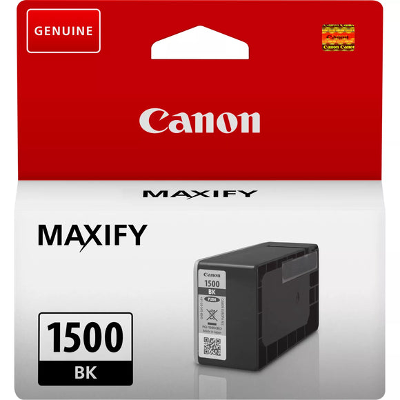 Genuine Canon PGI1500BK Black Ink Cartridge, PGI-1500BK, 9218B001