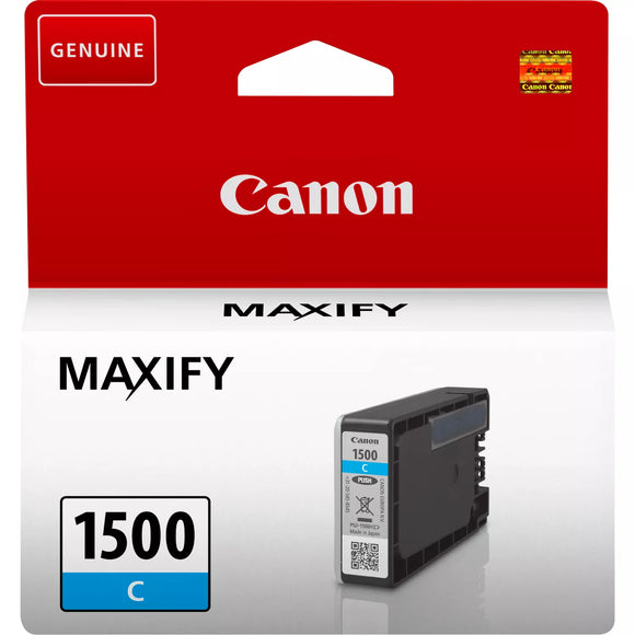 Genuine Canon PGI-1500C Cyan Ink Cartridge, PGI-1500C, 9229B001