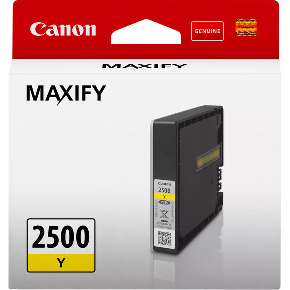 Genuine Canon PGI-2500Y Yellow Ink Cartridge, PGI-2500Y, 9303B001