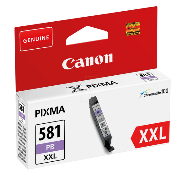 Genuine Canon CLI-581XXL, Photo Blue Ink Cartridge, CLI-581PBXXL, 1999C001