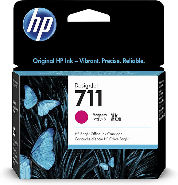 Genuine HP 711, Magenta Ink Cartridge, CZ131A
