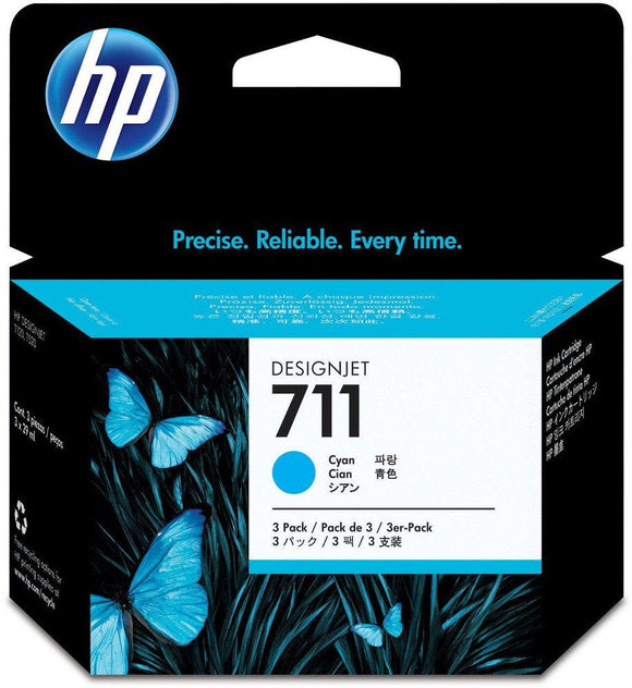 Genuine HP 711, Cyan Ink Cartridge, CZ130A