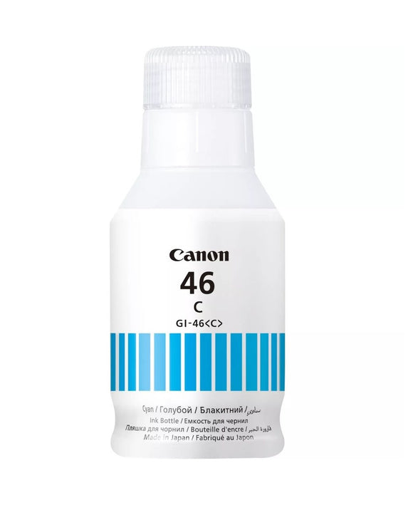 Genuine Canon GI46C, Cyan Ink Bottle, GI-46C, 4427C001