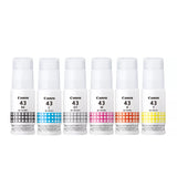 Genuine Canon GI43 Ink Bottle, GI-43BK, GI-43C, GI-43M, GI-43Y, GI-43GY, GI-43R