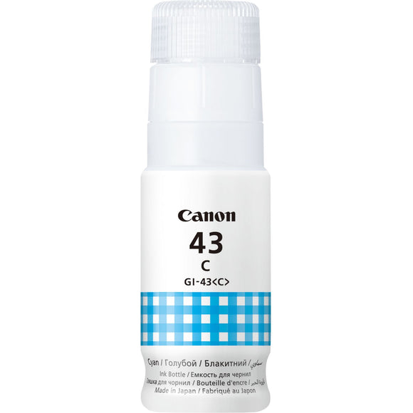 Genuine Canon GI43C, Cyan Ink Bottle, GI-43C, 4672C001