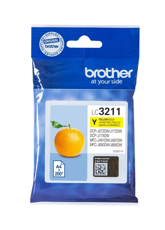 Genuine Brother LC3211Y, Yellow Ink Cartridge, LC-3211Y