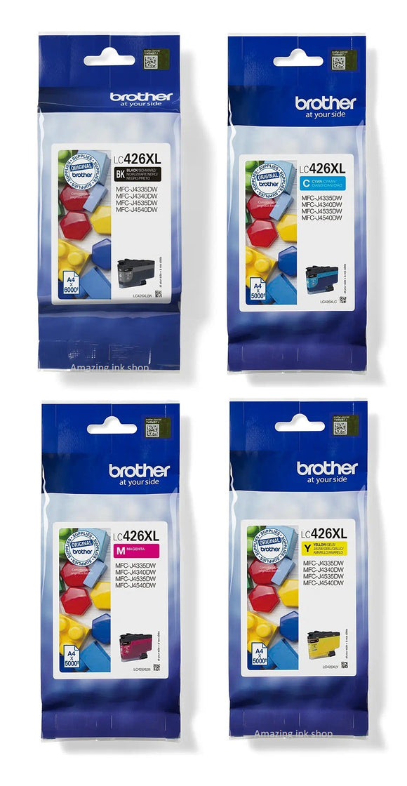 Genuine Brother LC426XL, Value Pack High Capacity Ink Cartridges, LC426XLVALU