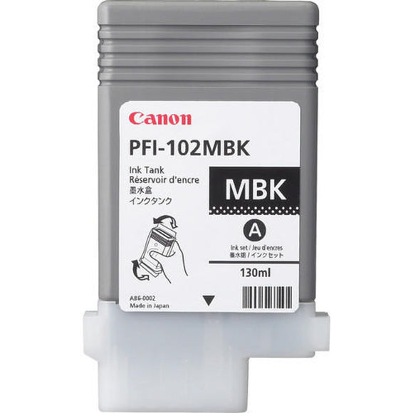 Genuine Canon PFI102MBK Matte Black Ink Cartridge, PFI-102MBK, 0894B001AA