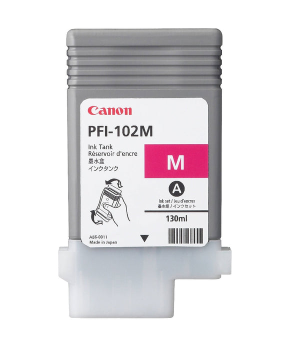 Genuine Canon PFI102M Magenta Ink Cartridge, PFI-102M, 0897B001AA