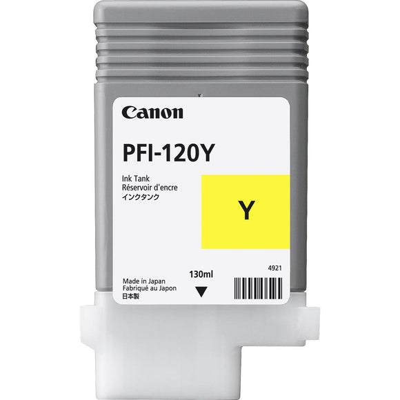 Genuine Canon PFI-120Y Yellow Ink Cartridge, PFI-120Y, 2888C001