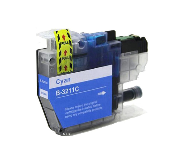 1 Compatible Cyan Cartridge, Replaces For Brother LC3211C, LC-3211C, NON-OEM