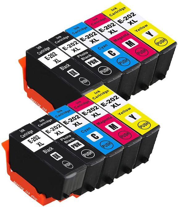 10 Compatible Multipack Ink Cartridges, For Epson 202XL, T02E7, T02G740 NON-OEM