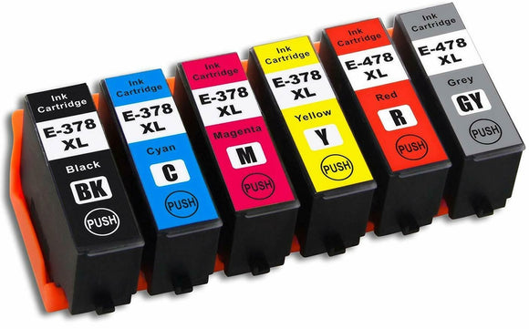 6 Compatible Multipack Ink Cartridges, For Epson 378XL, 478XL, T379D, NON-OEM