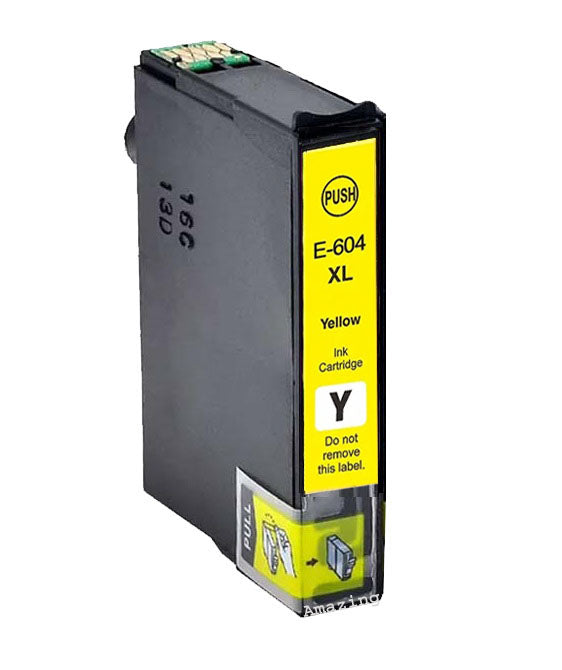 1 Compatible Yellow Ink Cartridge, Replaces For Epson 604XL, T10H4, NON-OEM