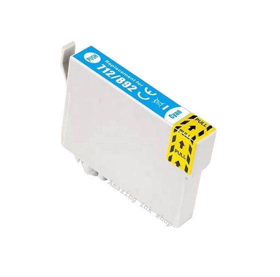 1 Compatible Cyan Ink Cartridges, Replaces For Epson T0712, T0892, NON-OEM