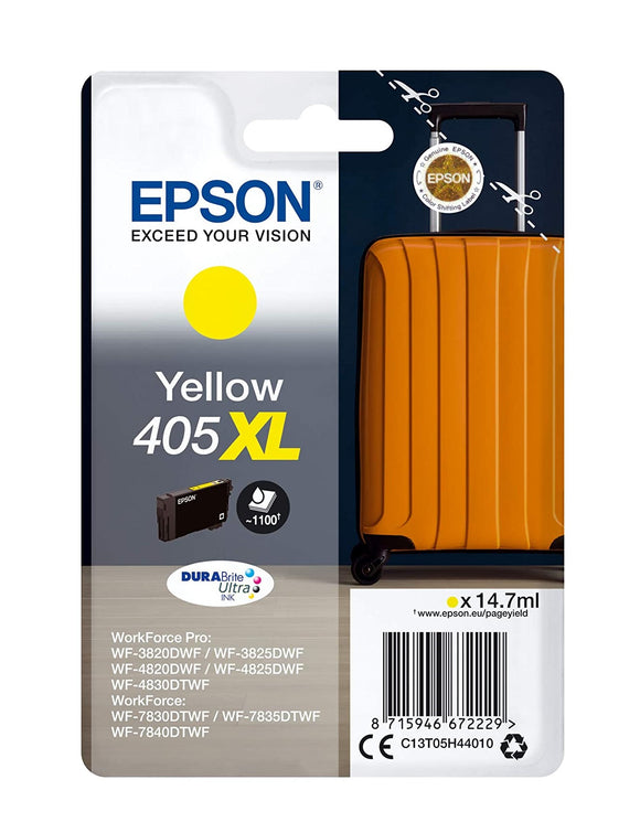 Genuine Epson 405XL, Suitcase Yellow Ink Cartridge, T05H4, C13T05H44010