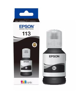 Genuine Epson 113, Black DuraBrite EcoTank Ink Bottle Cartridge T06B2 C13T06B240
