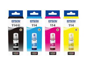 Genuine Epson 114, Multipack Ink Bottle, T07A1, T07B2, T07B3, T07B4