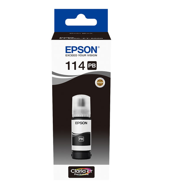 Genuine Epson 114 EcoTank Photo Black ink bottle T07B1, C13T07B140