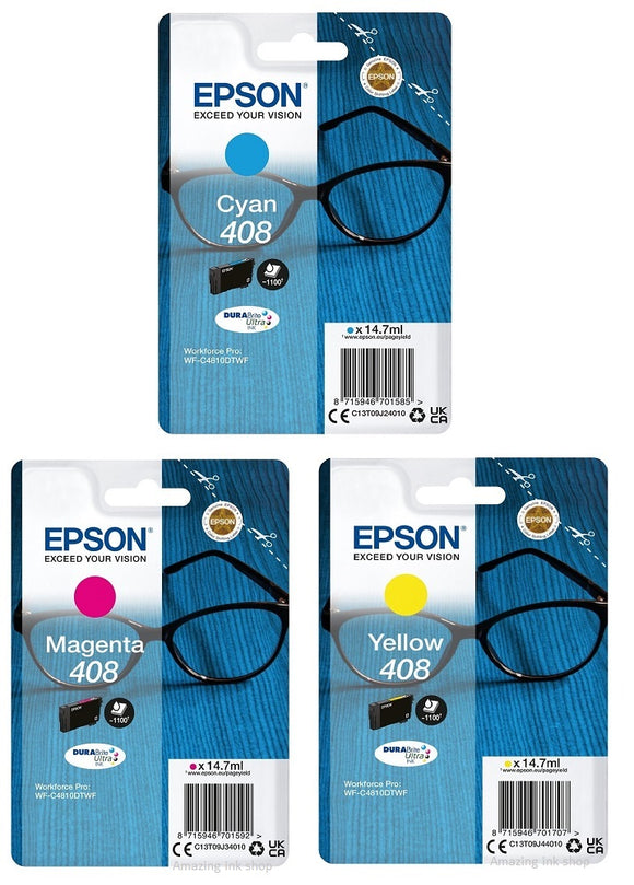 Genuine Epson 408, Spectacles Multipack Ink Cartridge, T09J5, C13T09J54010