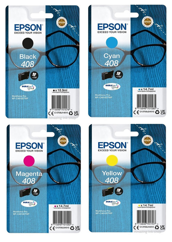 Genuine Epson 408, Spectacles Multipack Ink Cartridge, T09J6, C13T09J64010