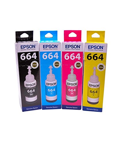 Original Epson Multipack 664 ink Bottle Cartridges T6641, T6642, T6643, T6644