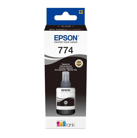 Genuine Epson T7741, Black Ecotank Ink Bottle, T7741, C13T774140