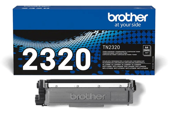 Genuine Brother TN2320, Black Toner Cartridge, TN-2320