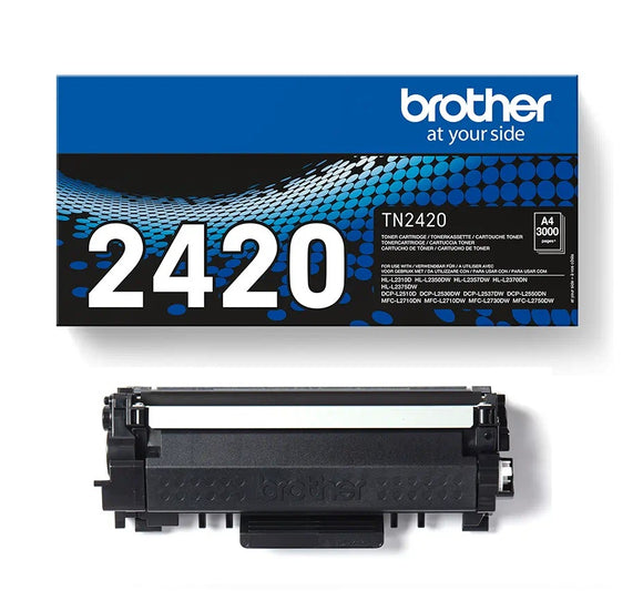 Genuine Brother TN2420, Black Toner Cartridge, TN-2420