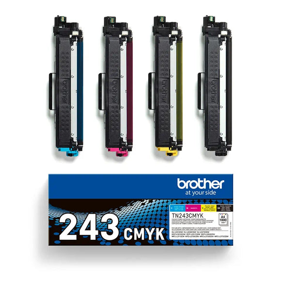 Genuine Brother 243, Value Pack 4 Colour Toner Cartridge, TN-243CMYK
