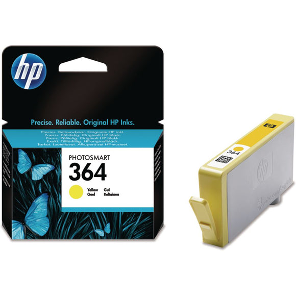 Genuine HP 364, Yellow Ink Cartridge, CB320, CB320EE
